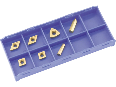 Grizzly T23906 Lathe Tooling Inserts M30 TiN Insert Set 7 for T10294 Stainless Steel New
