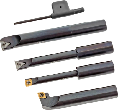 Grizzly T25801 Metal Lathe Accessories Axial and Radial Boring Bar Set with Inserts 4 Pc New