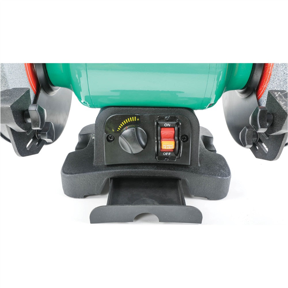Grizzly T27305 - 8" Variable-Speed Grinder with Light