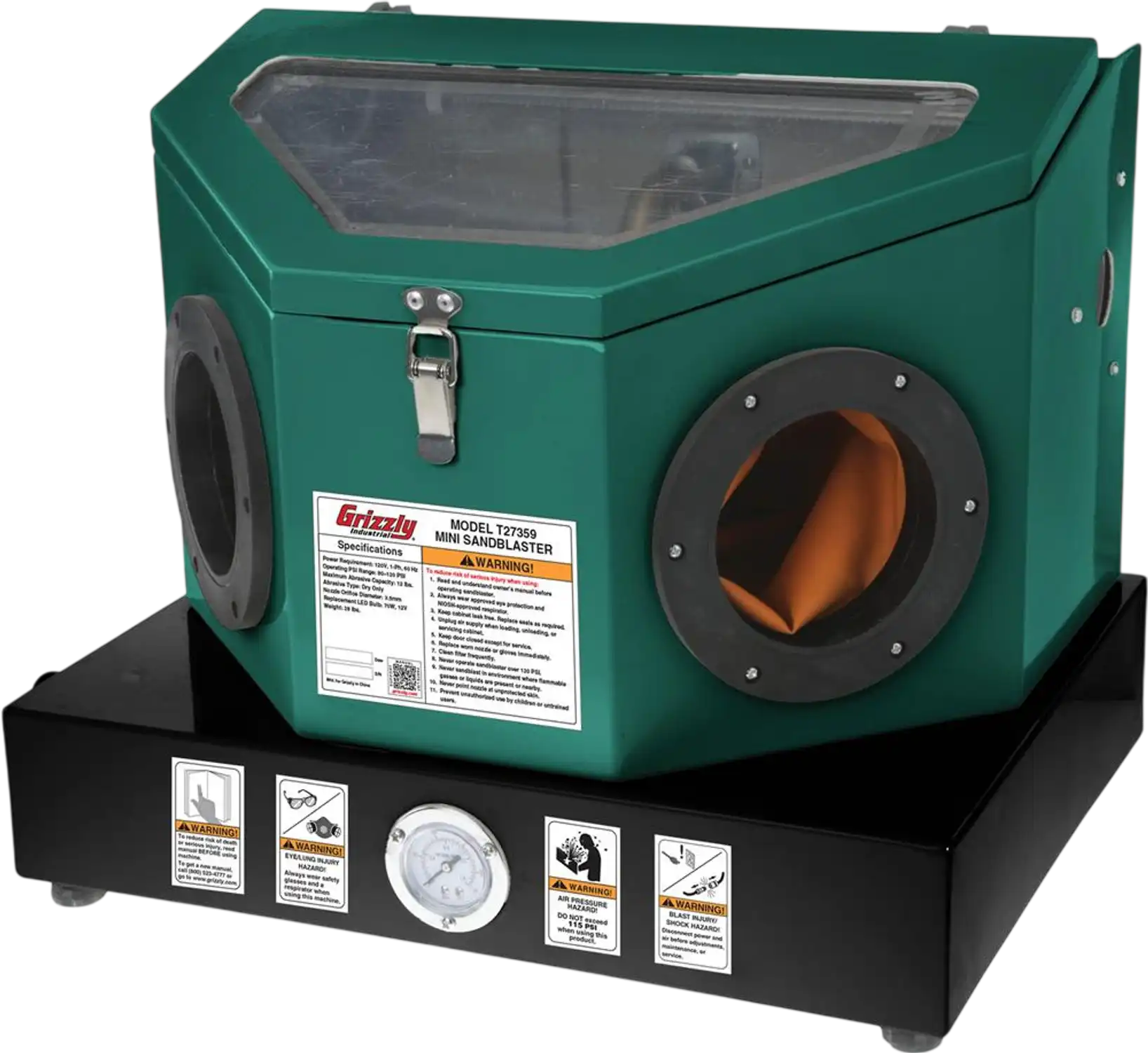 Grizzly T27359 Sandblasting Cabinet Mini New