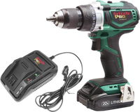 Grizzly PRO T30290X1 - 20V Hammer Drill Kit with Li-Ion Battery & Charger