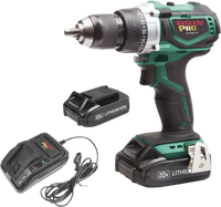 Grizzly PRO T30290X2 - 20V Hammer Drill Kit with 2 Li-Ion Batteries & Charger