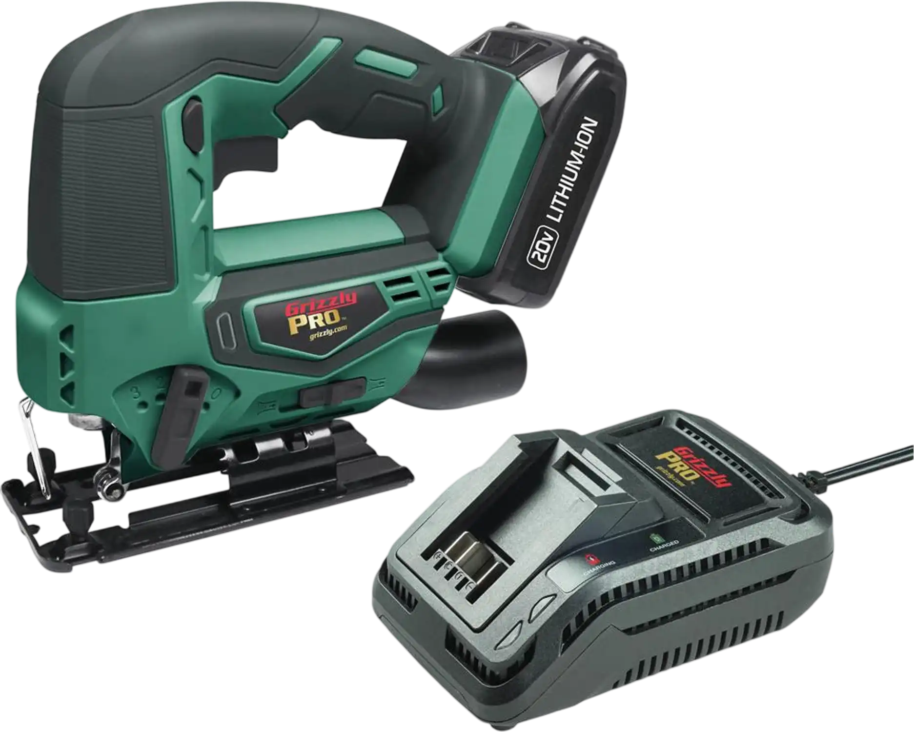 Grizzly T30295X1A Jig Saw PRO 20V Jigsaw Kit w/ 4.0Ah Li-Ion Battery & Charger New