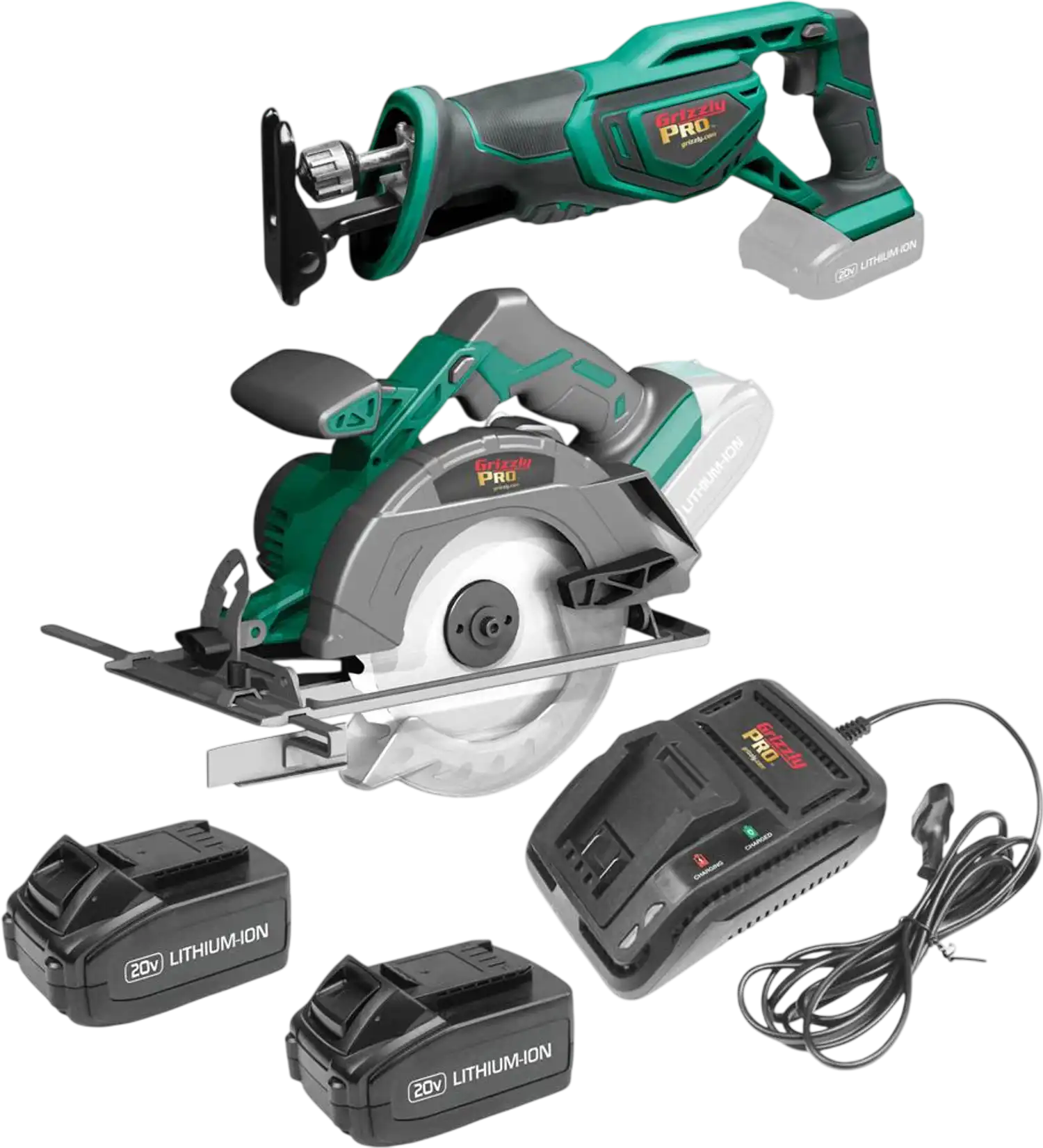 Grizzly T30307 Combo Tool Kit PRO 20V 2-Tool Saw Kit New
