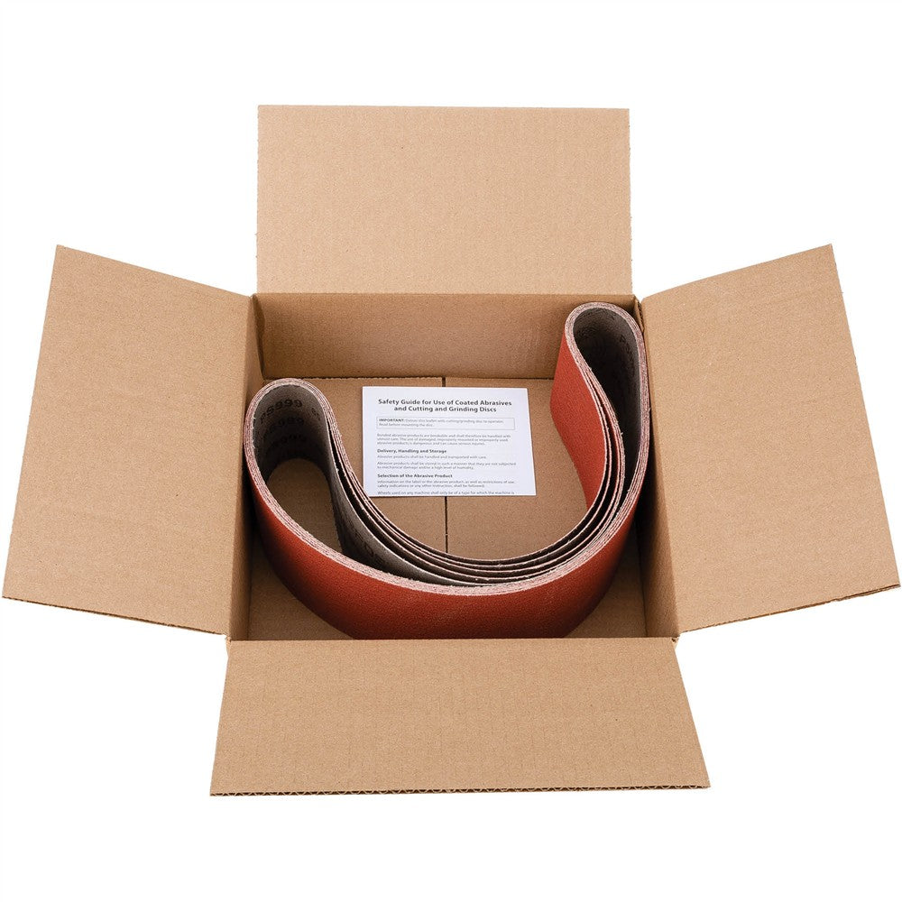 Grizzly T31811 - 4" x 48" Ceramic Sanding Belt 80 grit, 5 Pk.