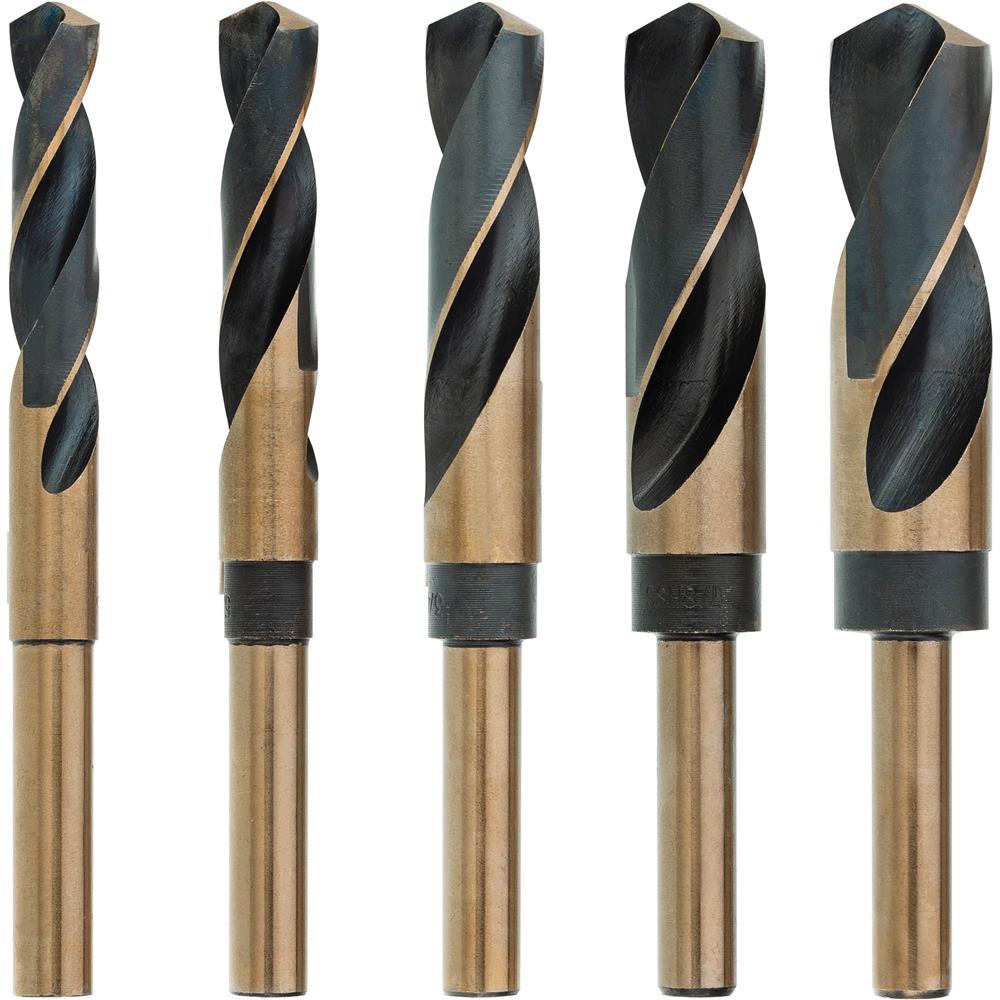 Grizzly PRO T31987 - 5 Pc. M35 Cobalt Silver & Deming Drill Bit Set
