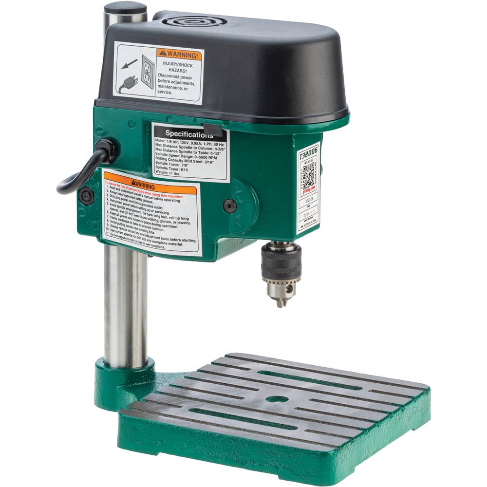 Grizzly T32006 - Variable-Speed Mini Benchtop Drill Press
