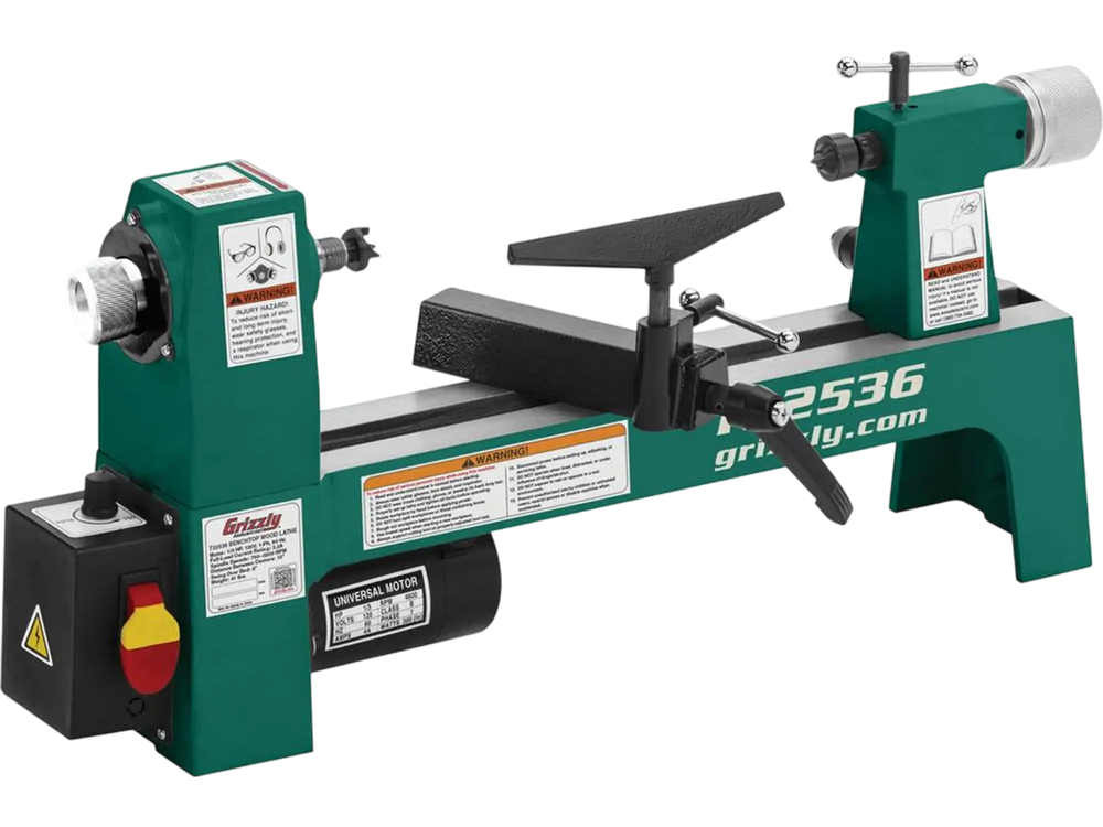Grizzly T32536 - 8" x 13" Variable-Speed Benchtop Wood Lathe