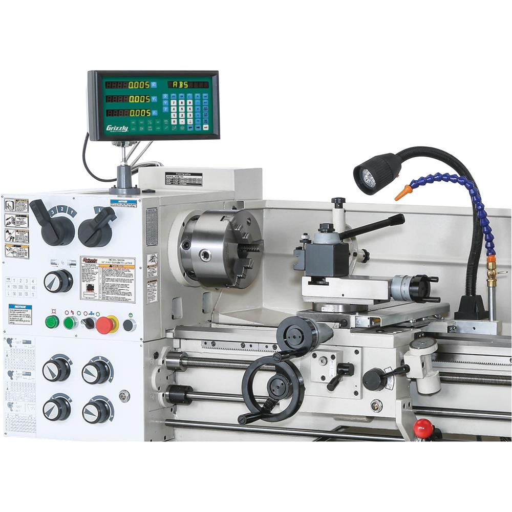 Grizzly T33000 - 5-15/16" x 43-5/16" 2-Axis Lathe DRO
