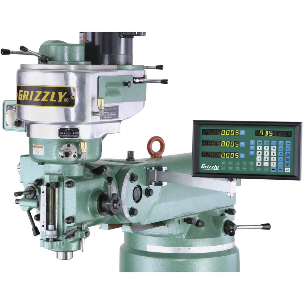 Grizzly T33005 - 7-7/8" x 19-11/16" x 19-11/16" 3-Axis Mill DRO