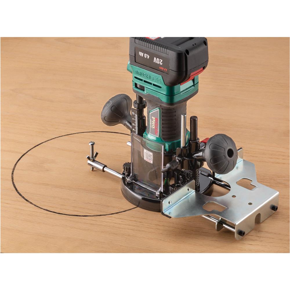 Grizzly PRO T33304 - 20V 1/4" Plunge Router - Tool Only