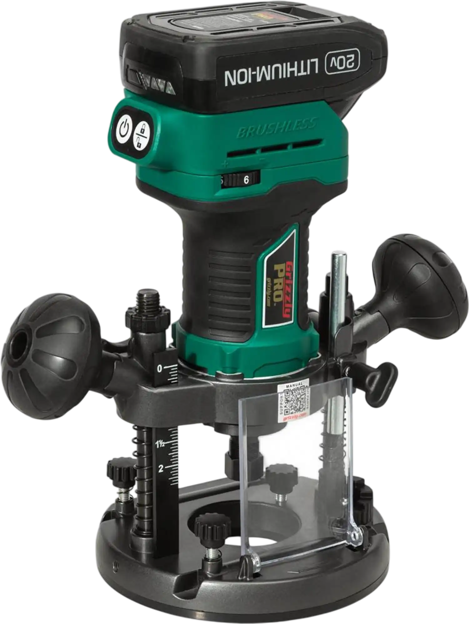 Grizzly T33304X Plunge Router PRO 20V 1/4