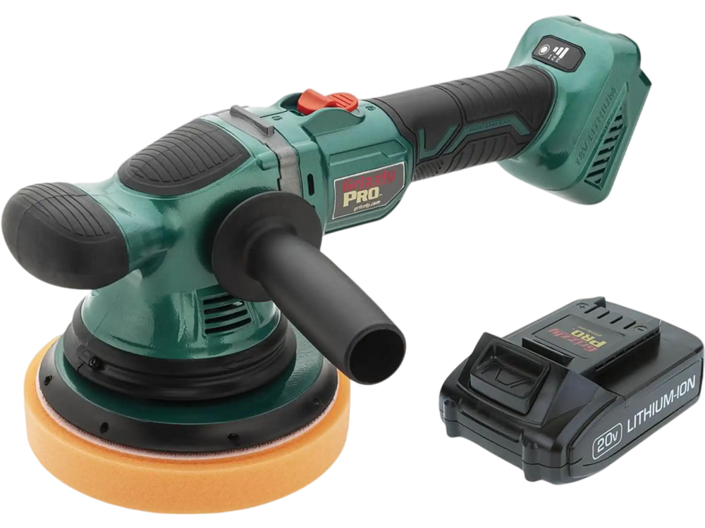Grizzly PRO T33305X - 6" 3-Speed 20V Random Orbit Polisher with Li-Ion Battery (Charger Not Included)