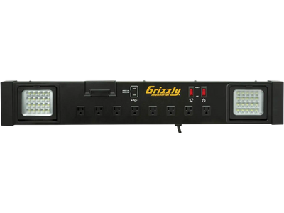 Grizzly T33678 Lighting 1000 Lumen Workbench Light Charging Station New