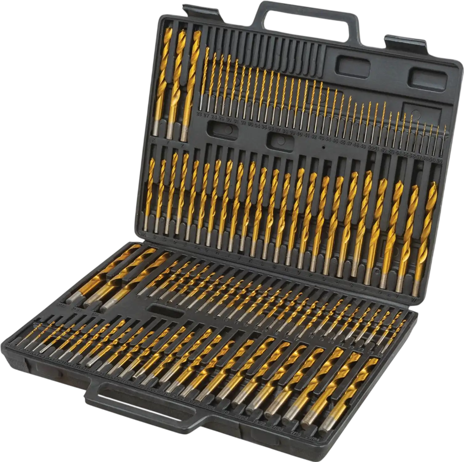 Grizzly T33688 Drill Bits HSS Titanium 135 Degree 115 Pc Drill Bit Set New