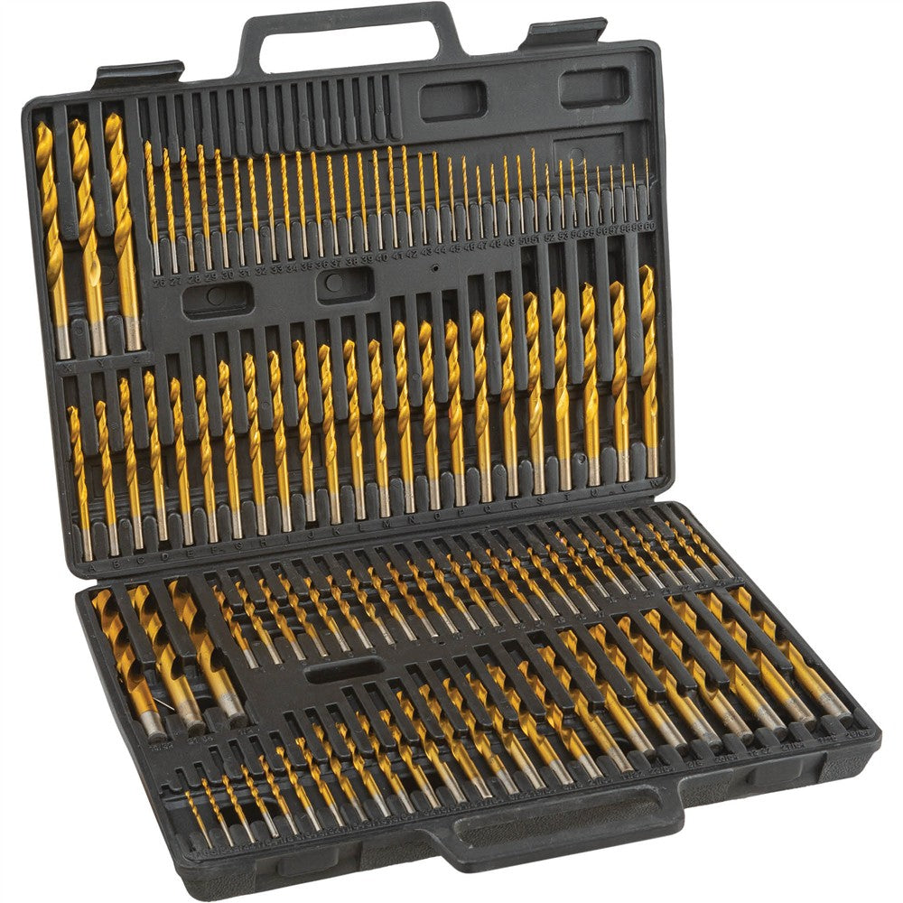 Grizzly T33688 - HSS Titanium 135 Degree Drill Bit Set, 115 Pc.