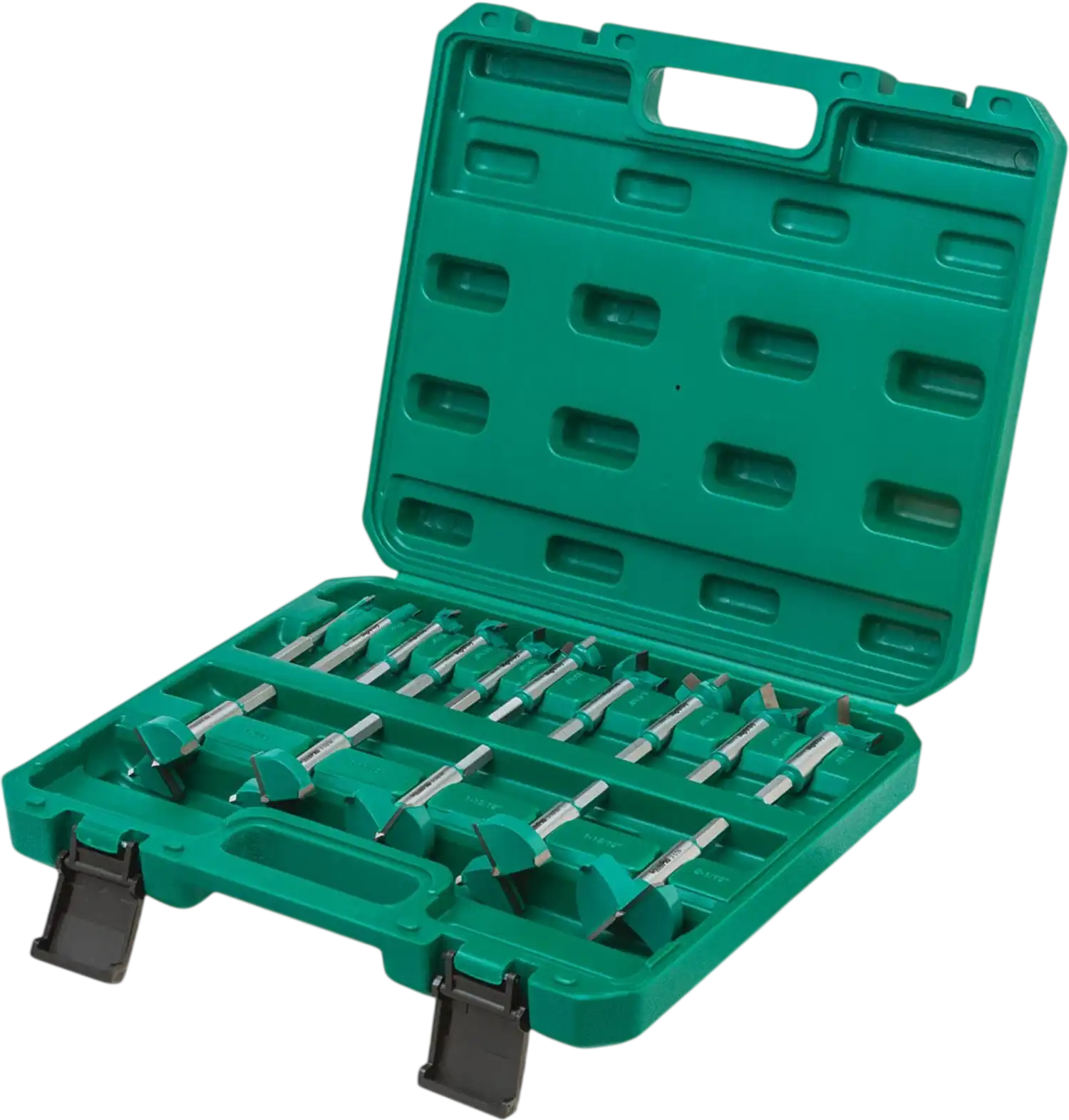 Grizzly T33698 Forstner Bits PRO 15 Pc Tungsten Carbide Hex Shank Bit Set 5/16