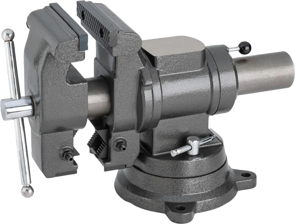 Grizzly T33818 - 5" Industrial 360 Degree Swivel Base Drop-Forged Workbench Vise