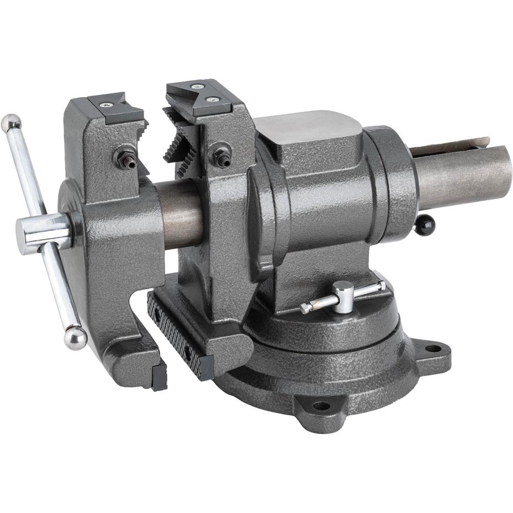 Grizzly T33818 - 5" Industrial 360 Degree Swivel Base Drop-Forged Workbench Vise