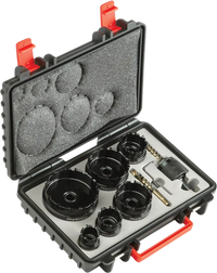 Grizzly PRO T33824 - 6 Pc Metalworking Tungsten Carbide Hole Saw Set 7/8