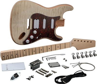 Grizzly T33955 Instrument Kit Quilted Maple Electric Guitar Kit New