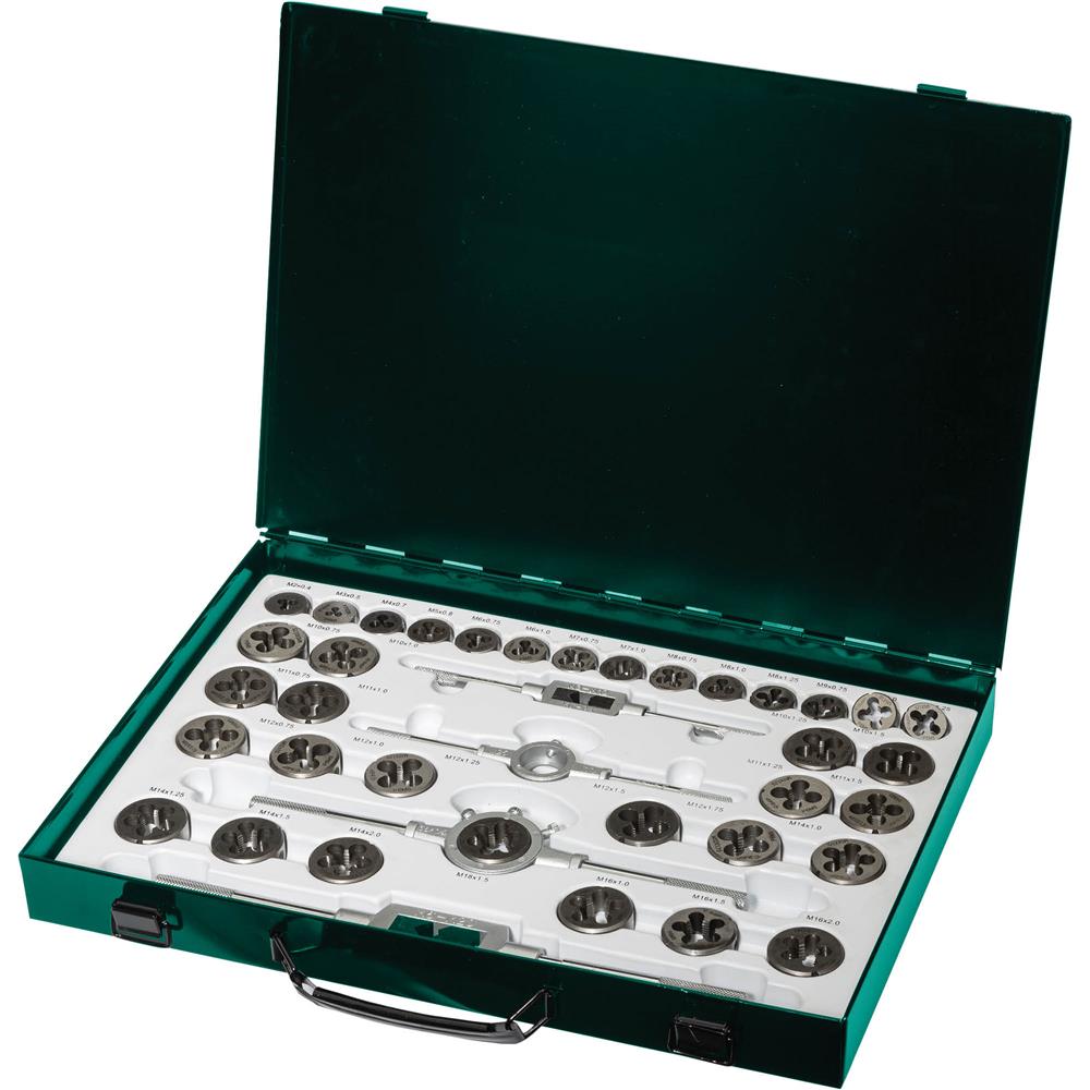 Grizzly Precision T34070 - 110-Pc. Metric M2 HSS Tap & Die Set