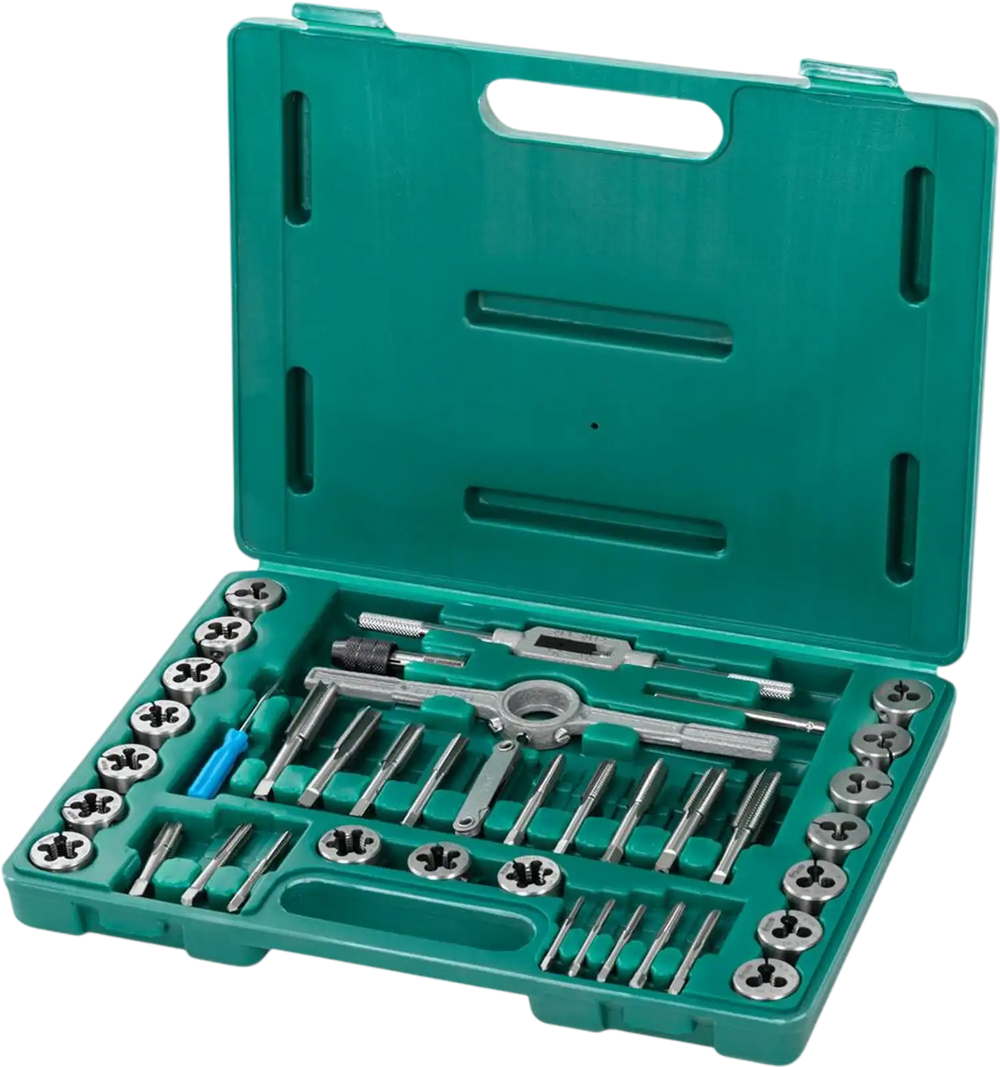 Grizzly Precision T34073 - 39-Pc. SAE M2 HSS Tap & Die Set