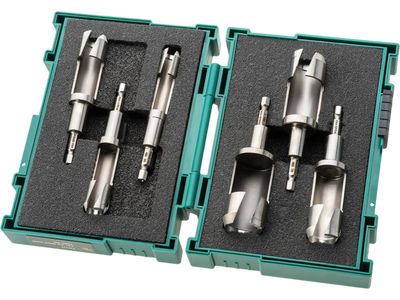 Grizzly T34124 Plug & Tenon Cutters 6 Pc HSS Quick-Release Hex Shank Tenon Cutter Set New