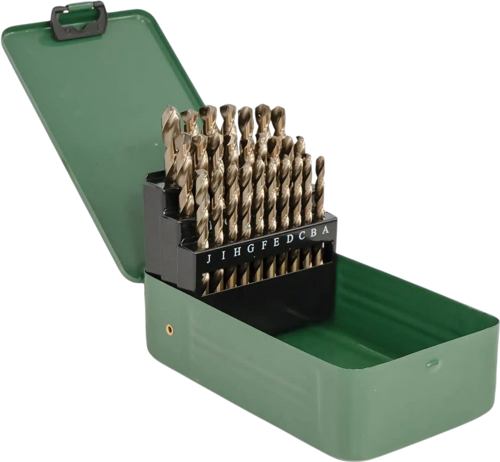 Grizzly PRO T34126 - 26-Pc. M35 HSS Cobalt Lettered A-Z Drill Bit Set