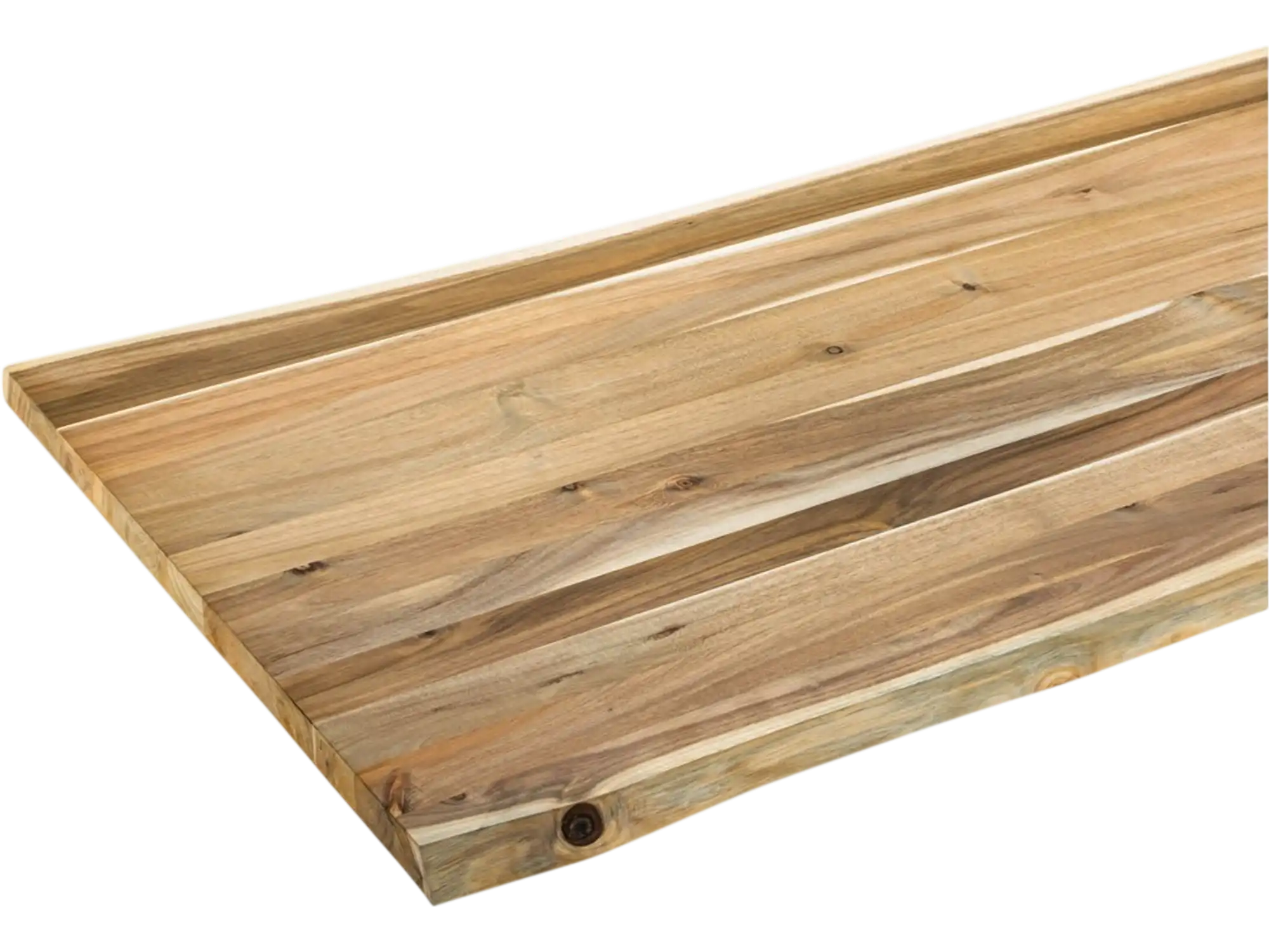 Grizzly T34233 Workbench Top Acacia Butcher Block Live Edge Unfinished 1-1/2