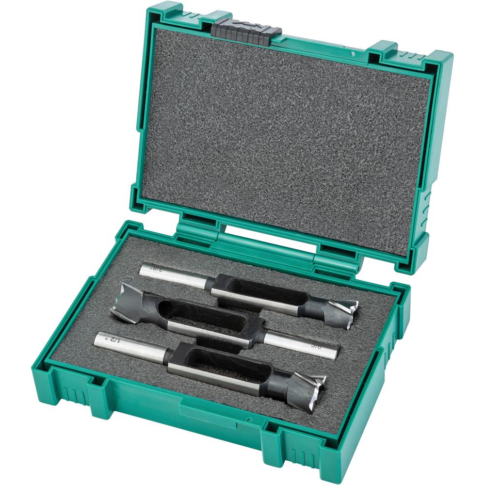 Grizzly PRO T34240 - Tenon/Plug Cutter 3-Pc. Set - 3/8", 1/2", 5/8"