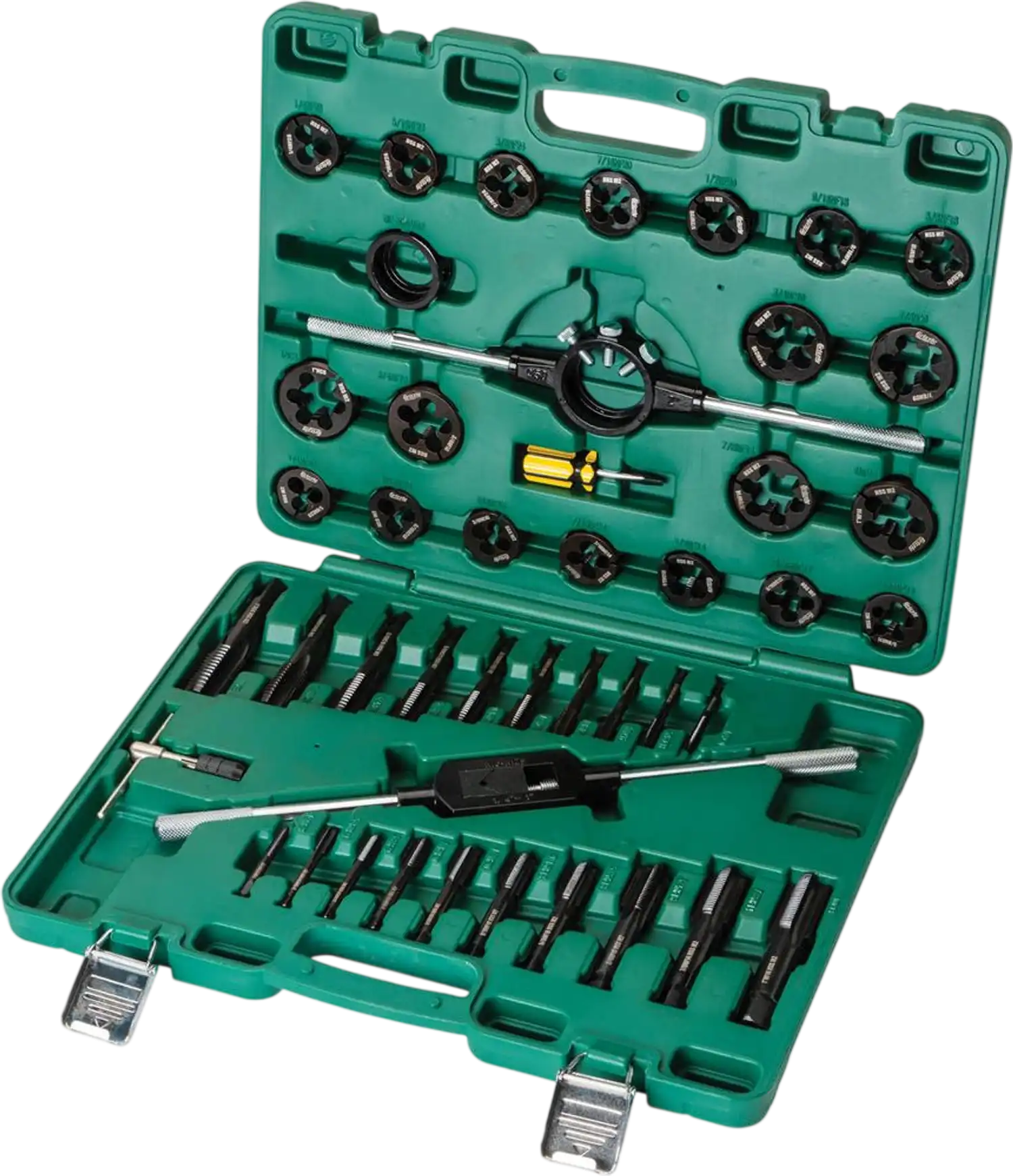 Grizzly T34296 Tap & Die Set Precision 45-Pc SAE M2 HSS New