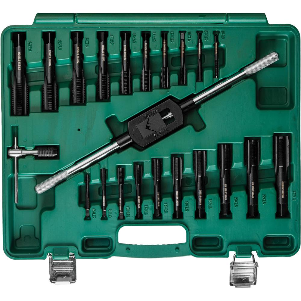 Grizzly Precision T34297 - 45-Pc. Metric M2 HSS Tap and Die Set