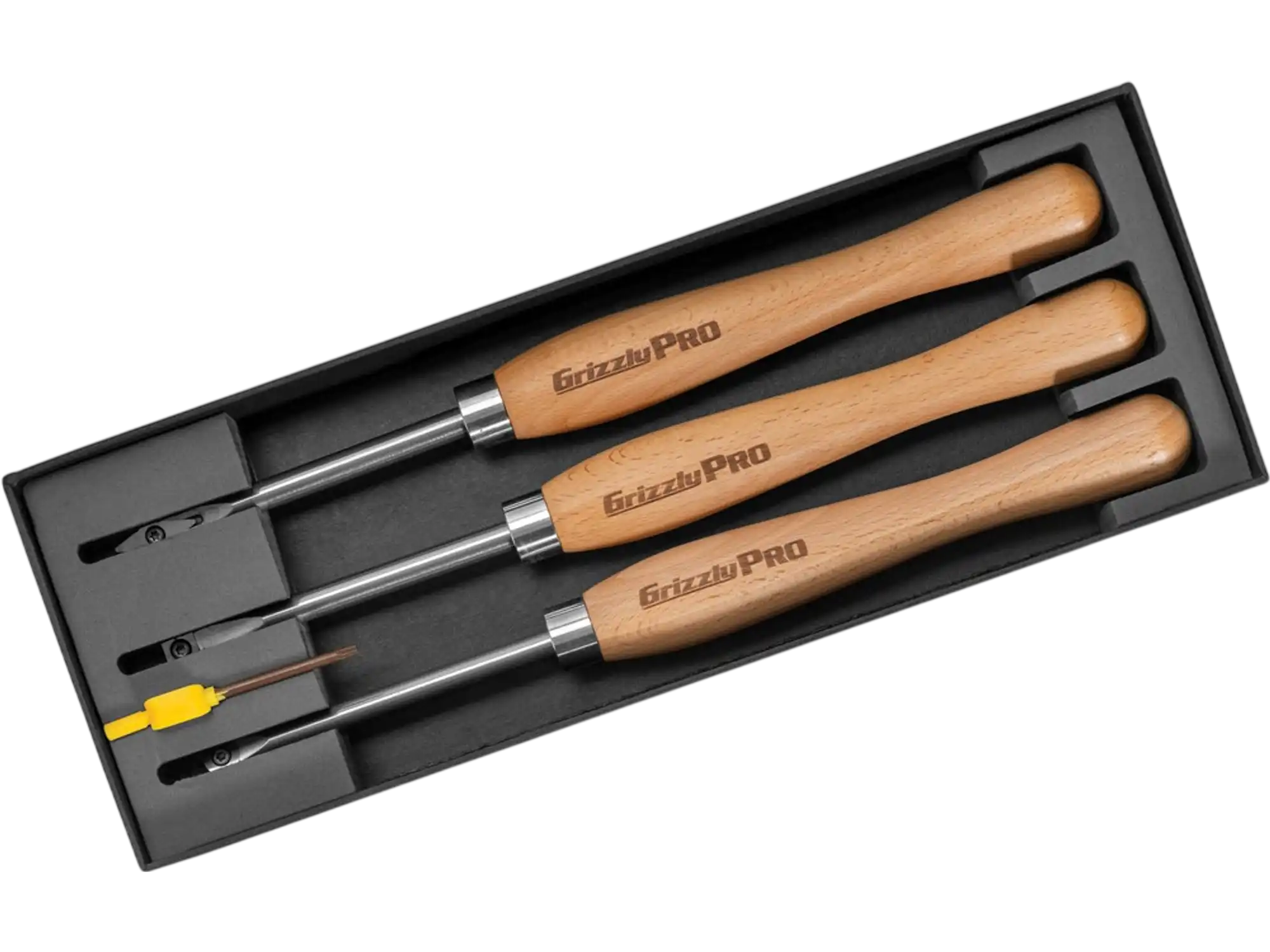 Grizzly T34363 Chisels & Gouges PRO Pen Turning Tool Set Carbide Insert 3-Pc New