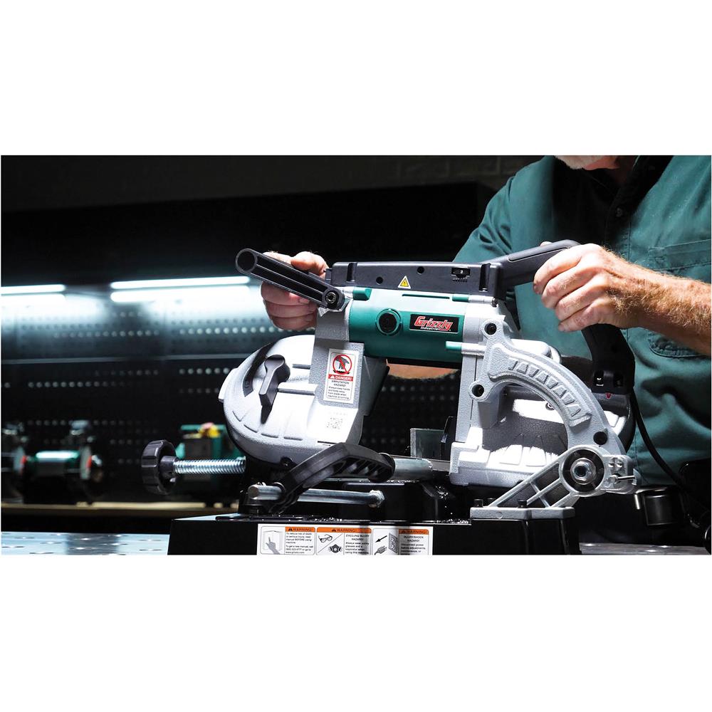 Grizzly T34441 - 4-1/2" Portable Metal-Cutting Bandsaw with Stand