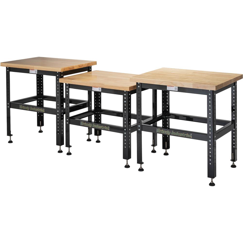 Grizzly T34445 - 3-Pc. Miter Saw Workstation with Butcher Block Top