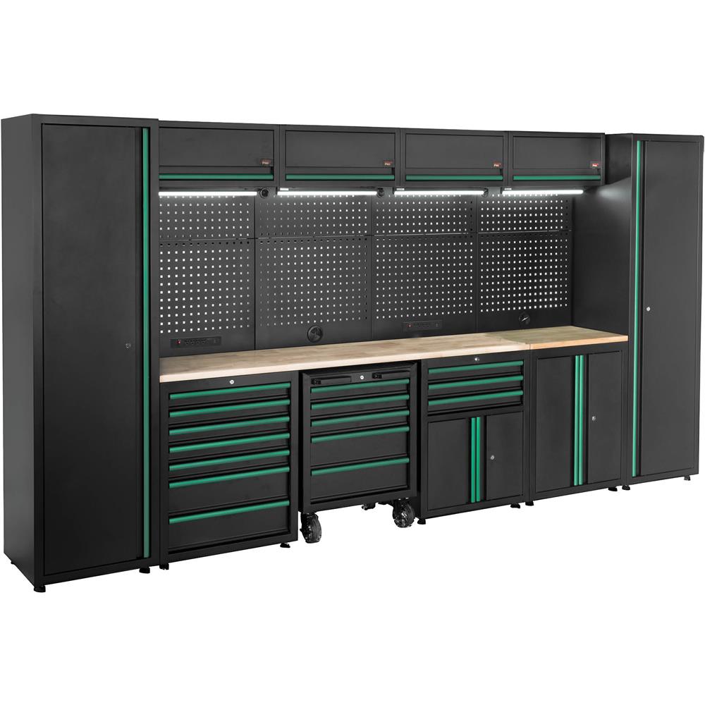 Grizzly PRO T34536 - 10-Pc. 15 Drawer 8 Cabinet Modular Cabinet Set