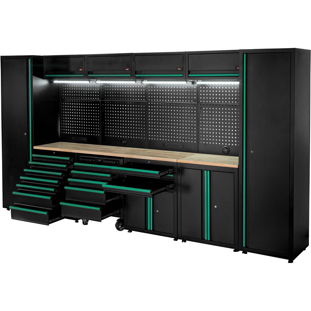 Grizzly PRO T34536 - 10-Pc. 15 Drawer 8 Cabinet Modular Cabinet Set
