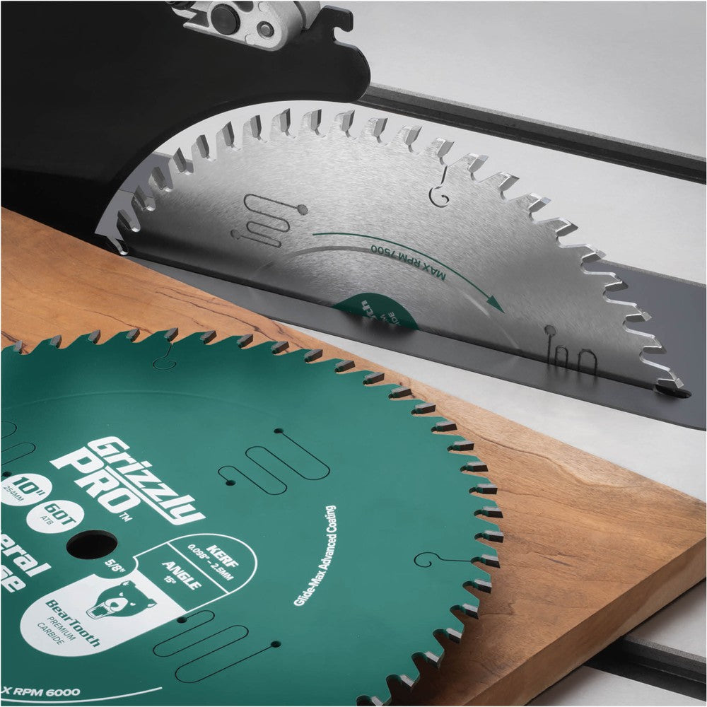 Grizzly T34550 - 10" x 5/8" 40T ATB Extreme Series Thin Kerf Combination Saw Blade