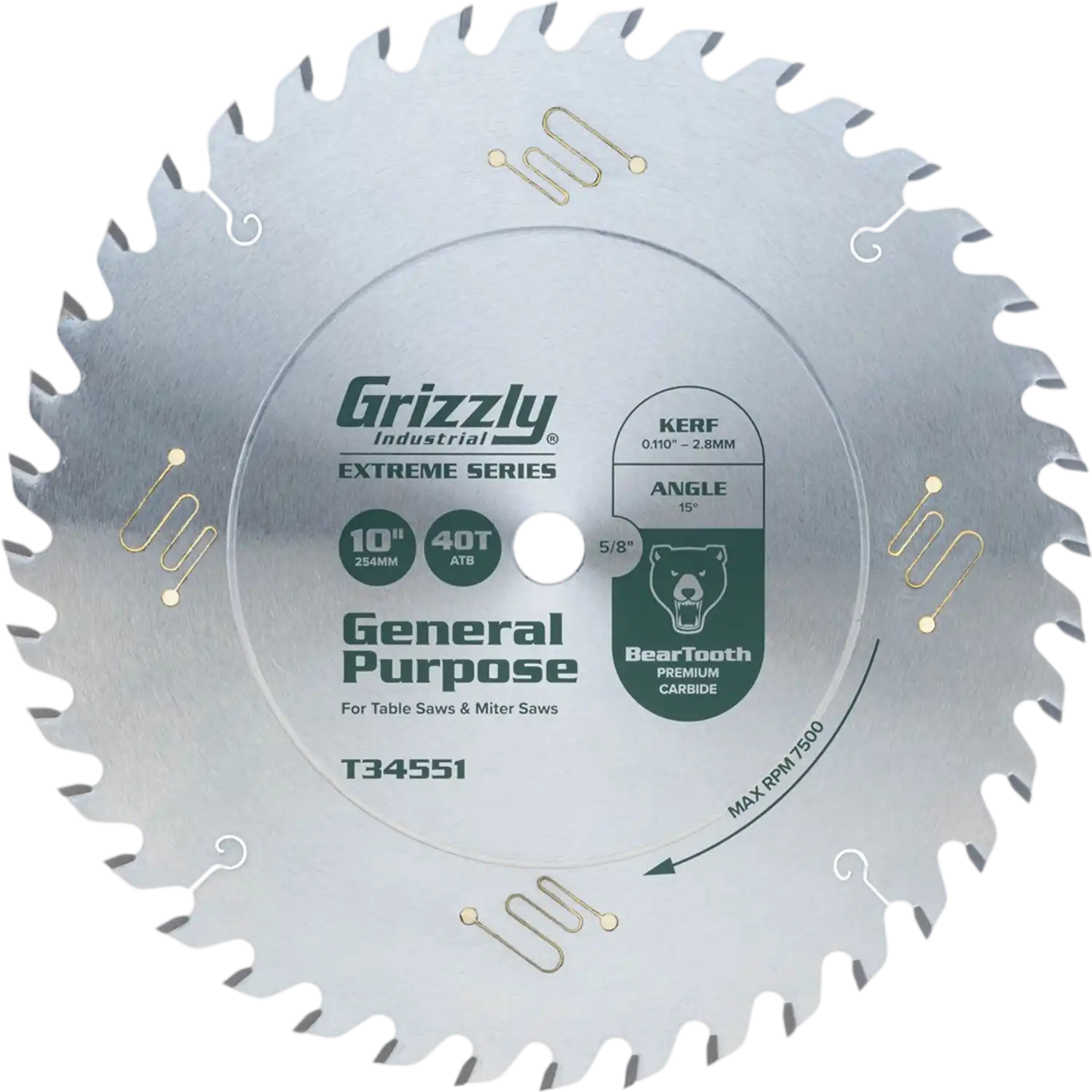 Grizzly T34551 Circular Saw Blade 10
