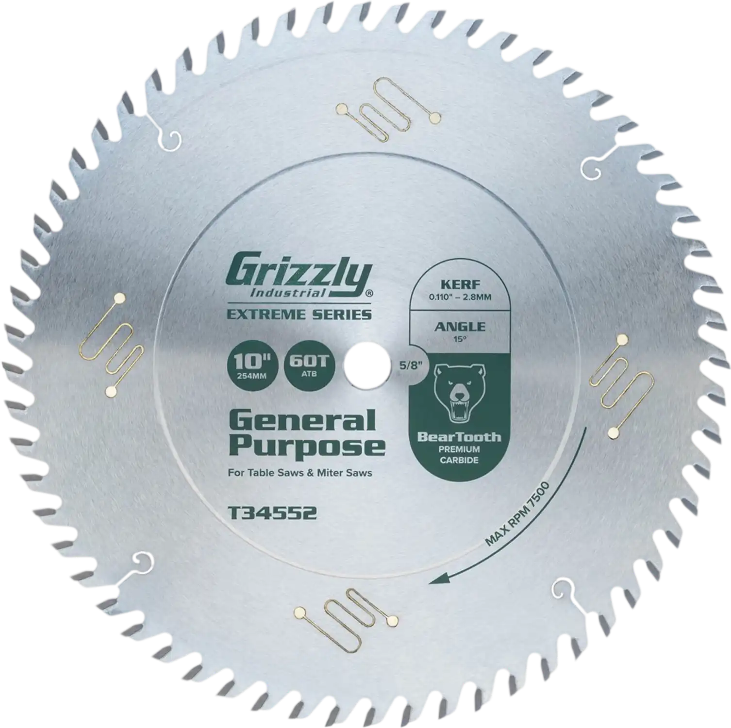 Grizzly T34552 Circular Saw Blade 10