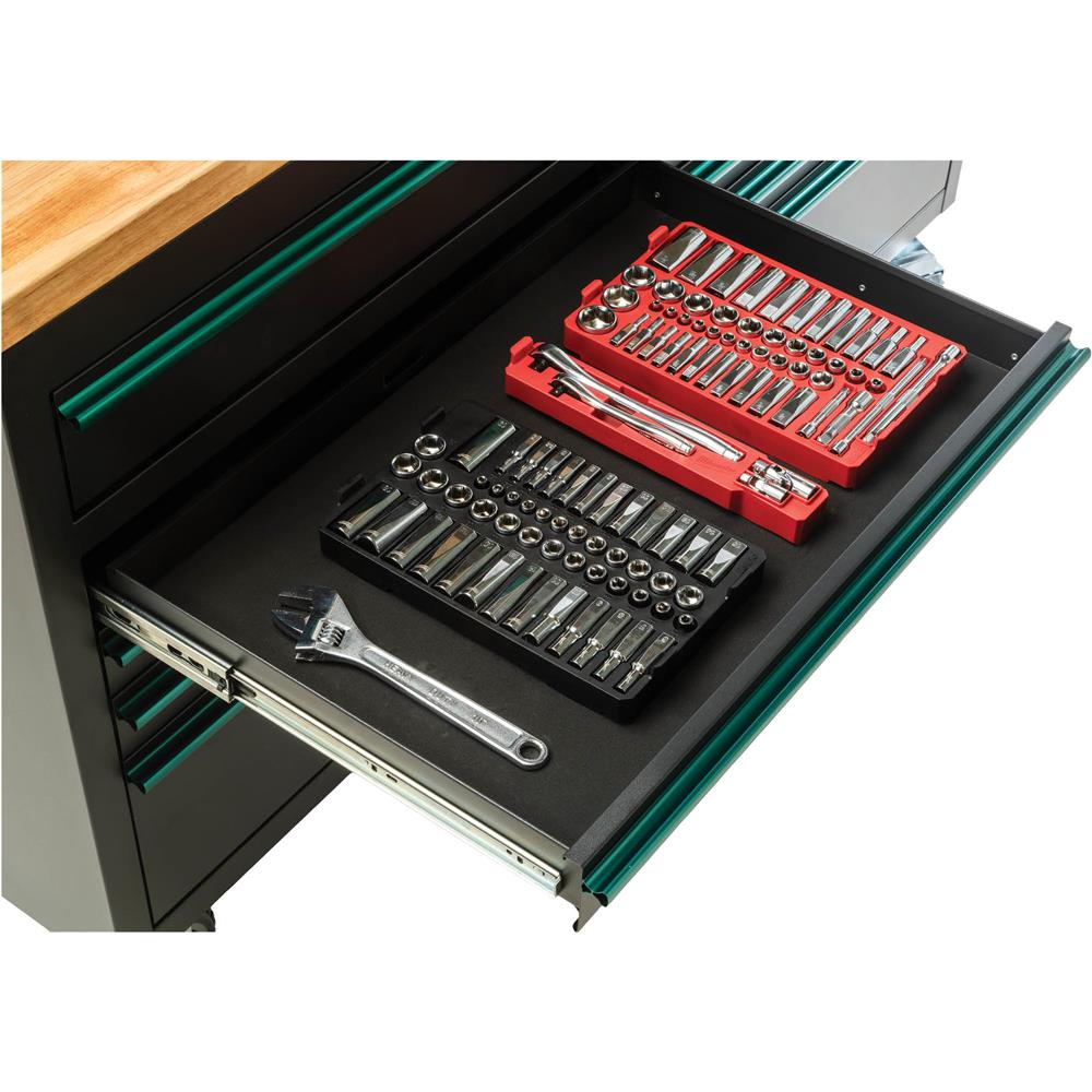 Grizzly PRO T34622 - 72" 15-Drawer Tool Cabinet w/ Outlets