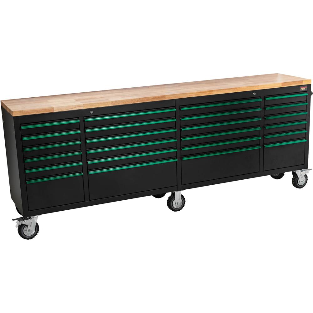 Grizzly PRO T34623 - 96" 24-Drawer Tool Cabinet w/ Outlets
