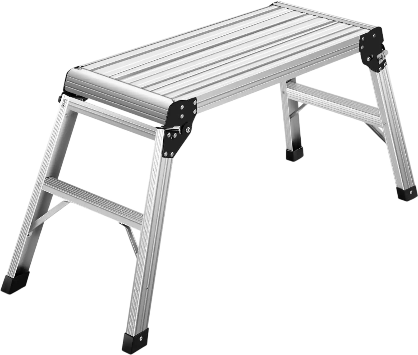 Costway Heavy Duty Portable Aluminum Folding Bench Step Ladder 76124398 New