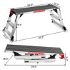 Aluminum folding step stool ladder with non-slip surface, 330 lbs capacity, ideal for home and office tasks.