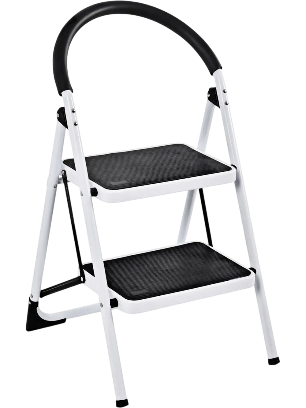 2.75 Feet Folding Step Stool with Iron Frame and Anti-Slip Pedals
