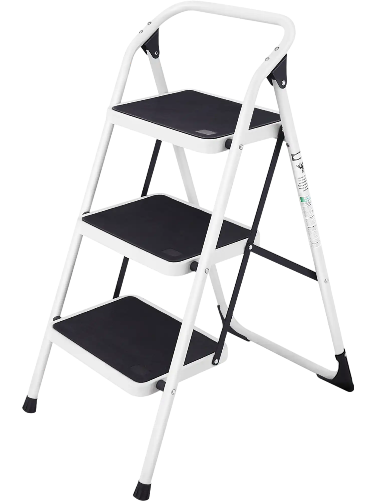 Costway Folding 3-Step Ladder w/ Handgrip Anti-Slip Platform 27083451 New