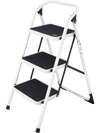 Folding 3-Step Ladder with Handgrip and Anti-Slip Platform