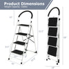 4-step folding ladder with anti-slip pedal platform, sturdy iron construction, and 330lbs capacity for home and office.