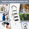 4-step folding ladder with anti-slip pedal platform, sturdy iron construction, ideal for home and office tasks.